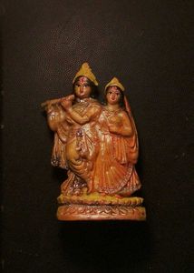 Radha-Krishna Cute Golden Shining Murti