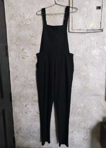 Black Dungaree Overalls