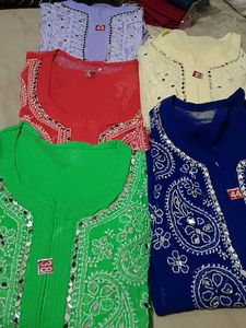 georgette chikankari kurti