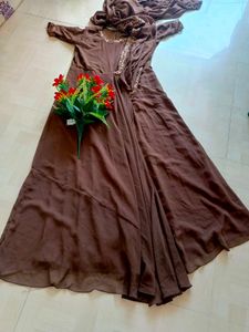 Designer Gown Saree 🤎