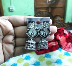 Stylish Silver Jhumka Earrings ❣️