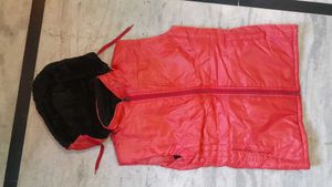 Red Hooded Puffer Vest