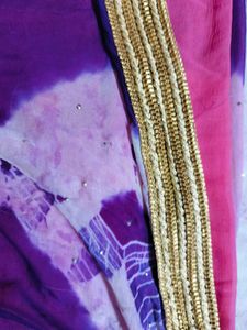 Party Wear Double Colour Beautiful Saree
