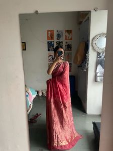 Pink Patterned Saree