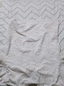 White Eyelet Ruffle Sleeve Top