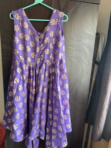 Purple Asymmetrical Kurta