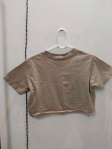 Aesthetic Beige Crop Top