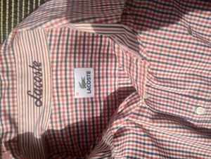 Lacoste Shirt 👕 Chest 42 Inch Length 28.5 Inc