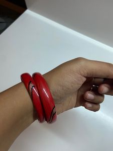 Pair Of 2 Red Bangles
