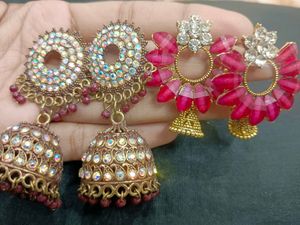 combo of Stunning Jhumka Earrings