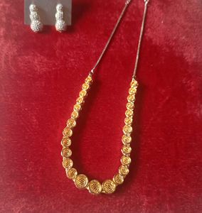 Sparkling Silver Tone AD Necklace &amp; Earring Set