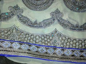 Teal Saree with Embellishments