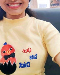 Pure cotton Yellow Tshirt