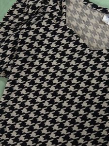 Houndstooth Print Top - Size S
