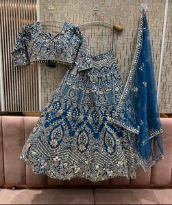 Elegant Blue Lehenga Choli With Dupatta
