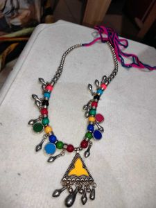 Colorful Beaded Tribal Necklace