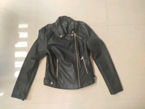 Black Faux Leather Jacket