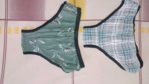 Floral &amp; Plaid Panty Set✨💗