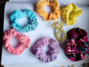 Colorful Scrunchie Hair Tie Set