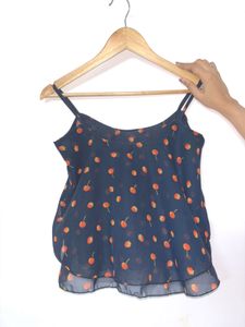 Cute Cherry Print Cami Top