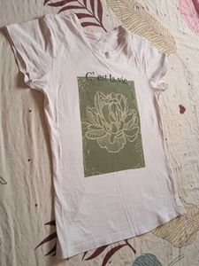 C&#39;est La Vie White Graphic Tee