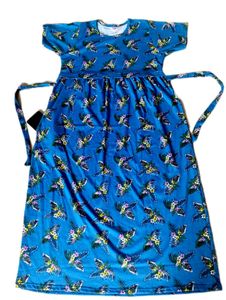 New Cute Blue Floral Maternity/Feeding Gown