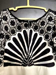White Embroidered Designer Slit Kurta
