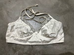 1. lace push-up bralette 2. Satin Halter Top