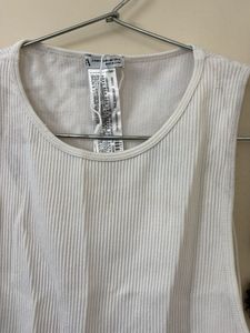 ZARA White Embellished  Tank Top