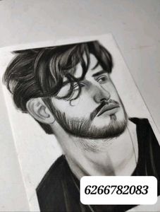 Charcoal Portrait Drawing