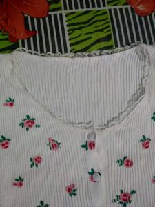 Floral Ribbed Cardigan