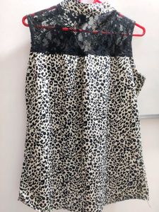 Leopard Print Button-Down Tank