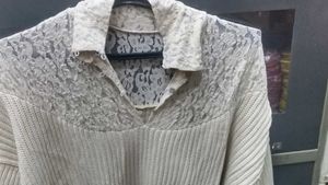 Cozy White Knit Sweater