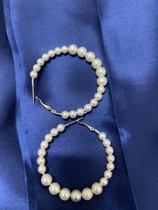 Pearl Hoop Earrings