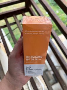 DERMATOUCH Multivitamin SPF 50 PA+++ Sunscreen Gel | UVA-UVB Protection |Zero White Cast | Unisex | 50G