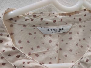 Aesthetic Korean Style Pokadot Beige Top