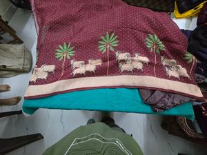 Floral Print night maxi With Dupatta