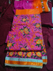 3 Piece Embroidery Work Unstitched Cotton Set