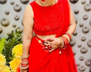 Red Embroidered Saree Blouse