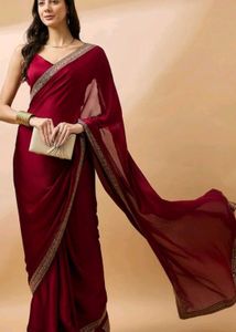 Elegant Maroon Saree