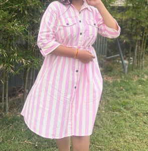 Striped Shirt Dress