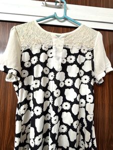 Floral Print Lace Top