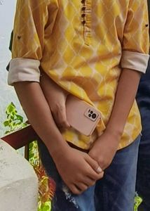 Yellow Patterned Kurta