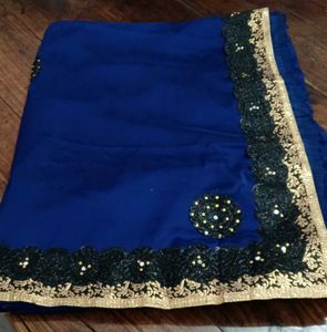 Blue &amp; Black Saree