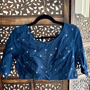 Brand New Fabindia Silk Cotton Brocade Blouse