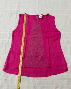 Lace Pink Sleeveless Top