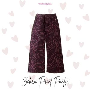 Pink Zebra Print Pants