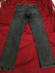 Charcoal black Straight Fit Jeans