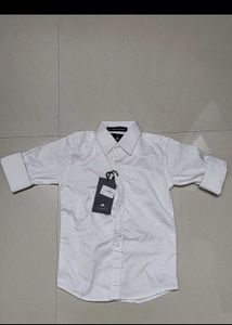 Boy's White Button-Down Shirt & Pant
