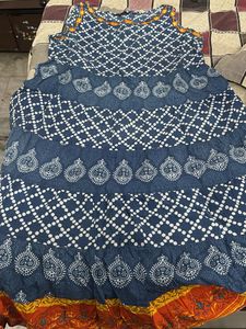 Printed Blue Kurta